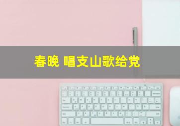 春晚 唱支山歌给党